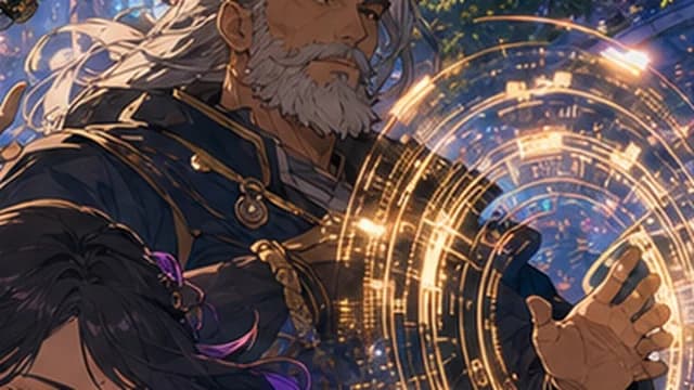 Mestre Aurélio abre um selo de luz dourada